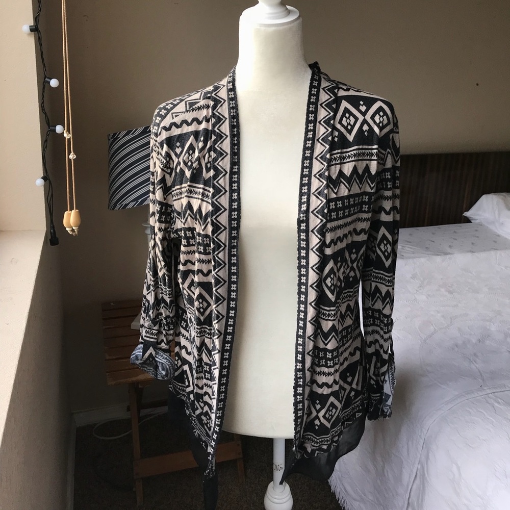 Tribal print cardigan